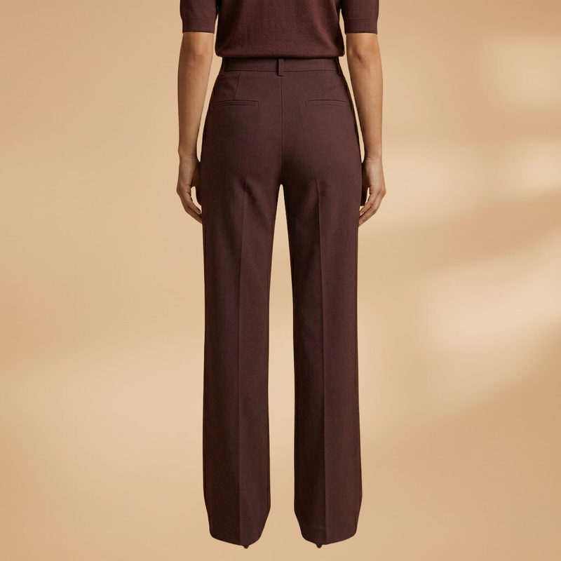 Valentina | Women's High-Waisted Button Front Wide Leg Pants