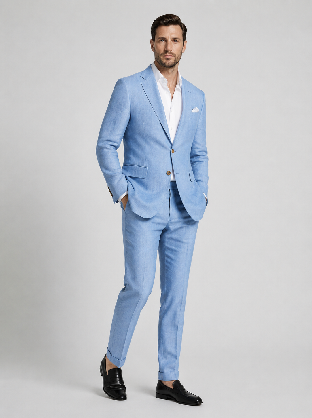 Valentino | Men's Notch Lapel Long Sleeve Summer Blazer