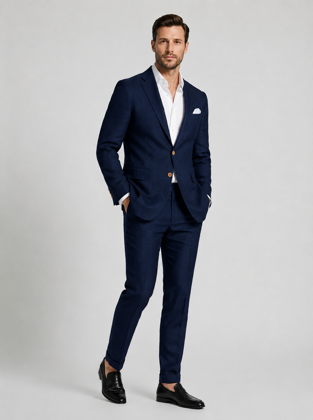 Valentino | Men's Notch Lapel Long Sleeve Summer Blazer