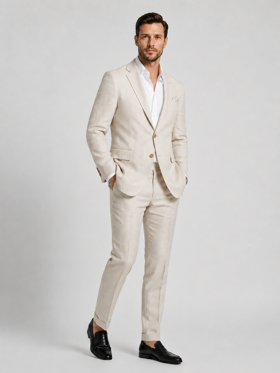 Valentino | Men's Notch Lapel Long Sleeve Summer Blazer