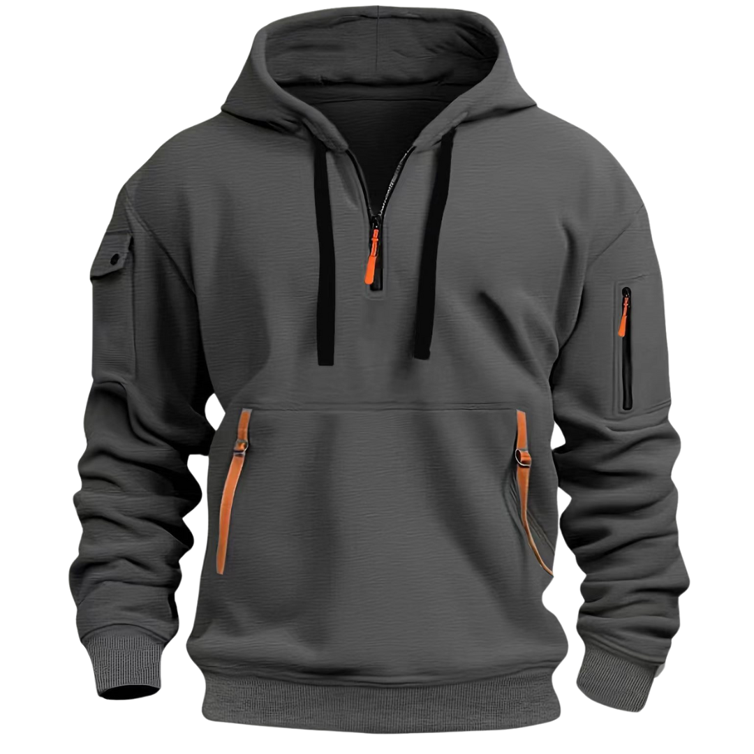 Walker | Men's Utility Pocket Long Sleeve Drawstring Hoodies