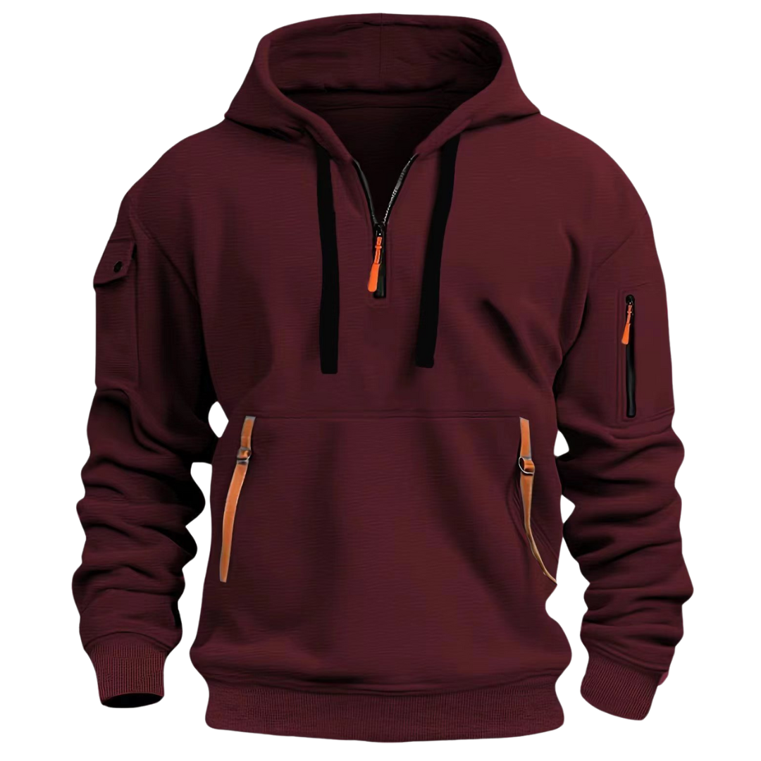Walker | Men's Utility Pocket Long Sleeve Drawstring Hoodies