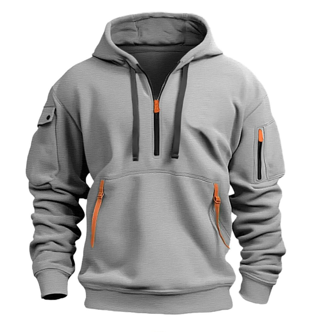 Walker | Men's Utility Pocket Long Sleeve Drawstring Hoodies