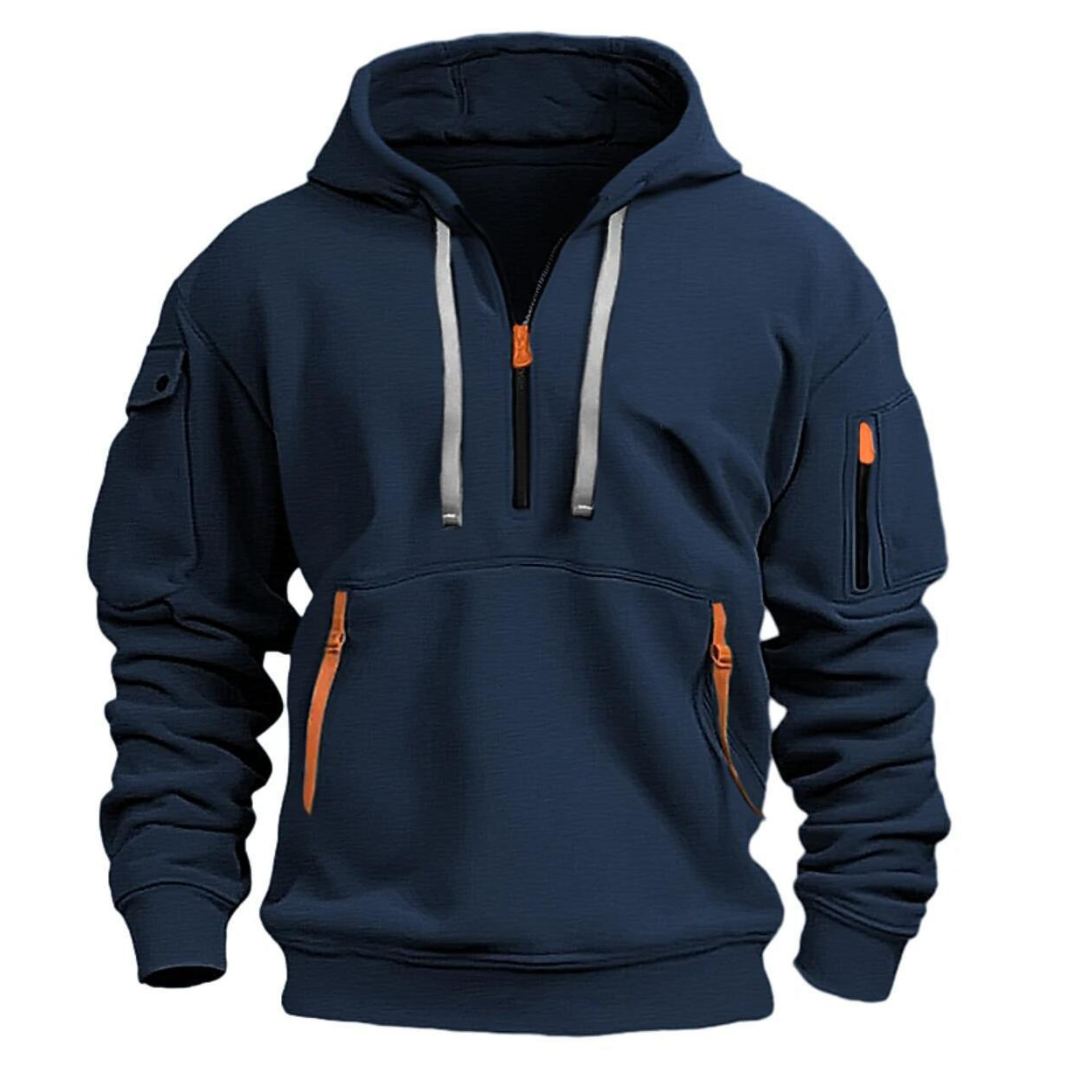 Walker | Men's Utility Pocket Long Sleeve Drawstring Hoodies