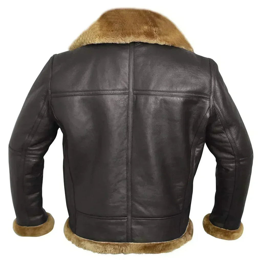 William | Men's Collared Long Sleeve Zip Front Aviator Jacket