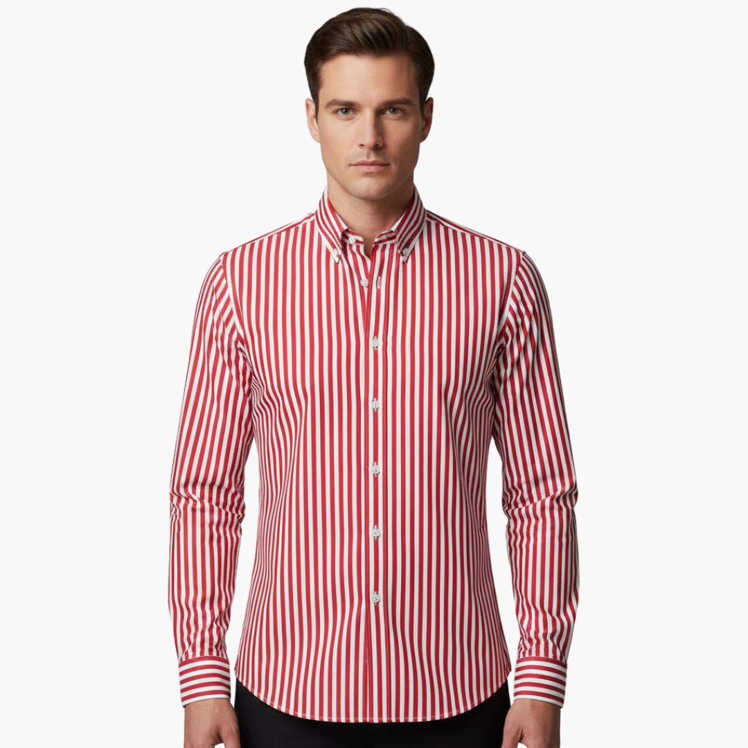 William | Men's Striped Button Down Dress Shirt