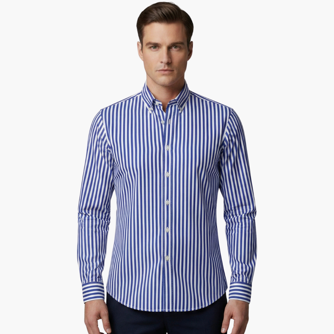 William | Men's Striped Button Down Dress Shirt