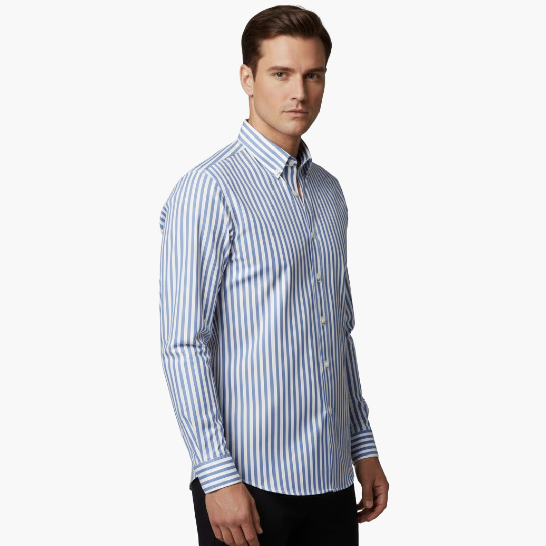 William | Men's Striped Button Down Dress Shirt