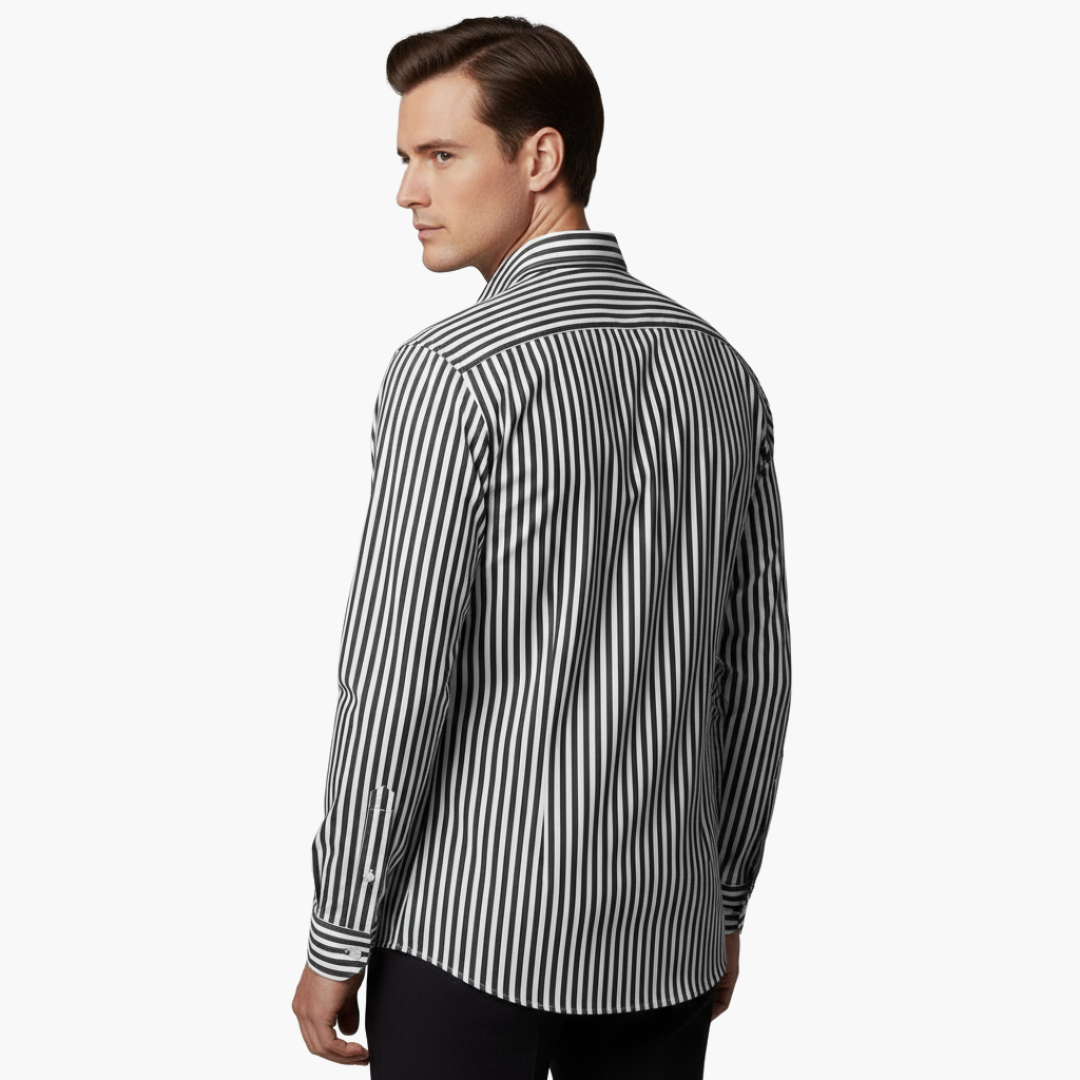 William | Men's Striped Button Down Dress Shirt