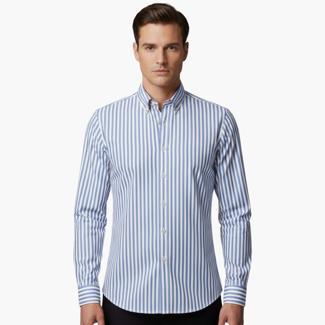 William | Men's Striped Button Down Dress Shirt