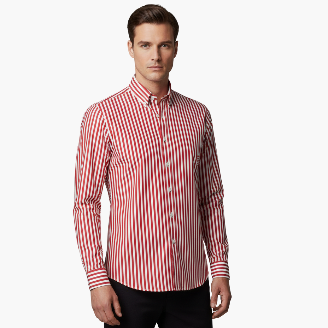 William | Men's Striped Button Down Dress Shirt