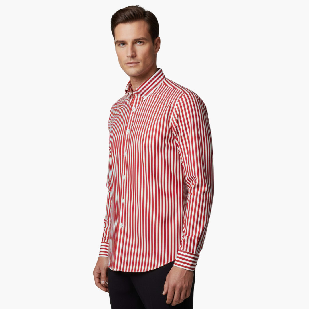 William | Men's Striped Button Down Dress Shirt
