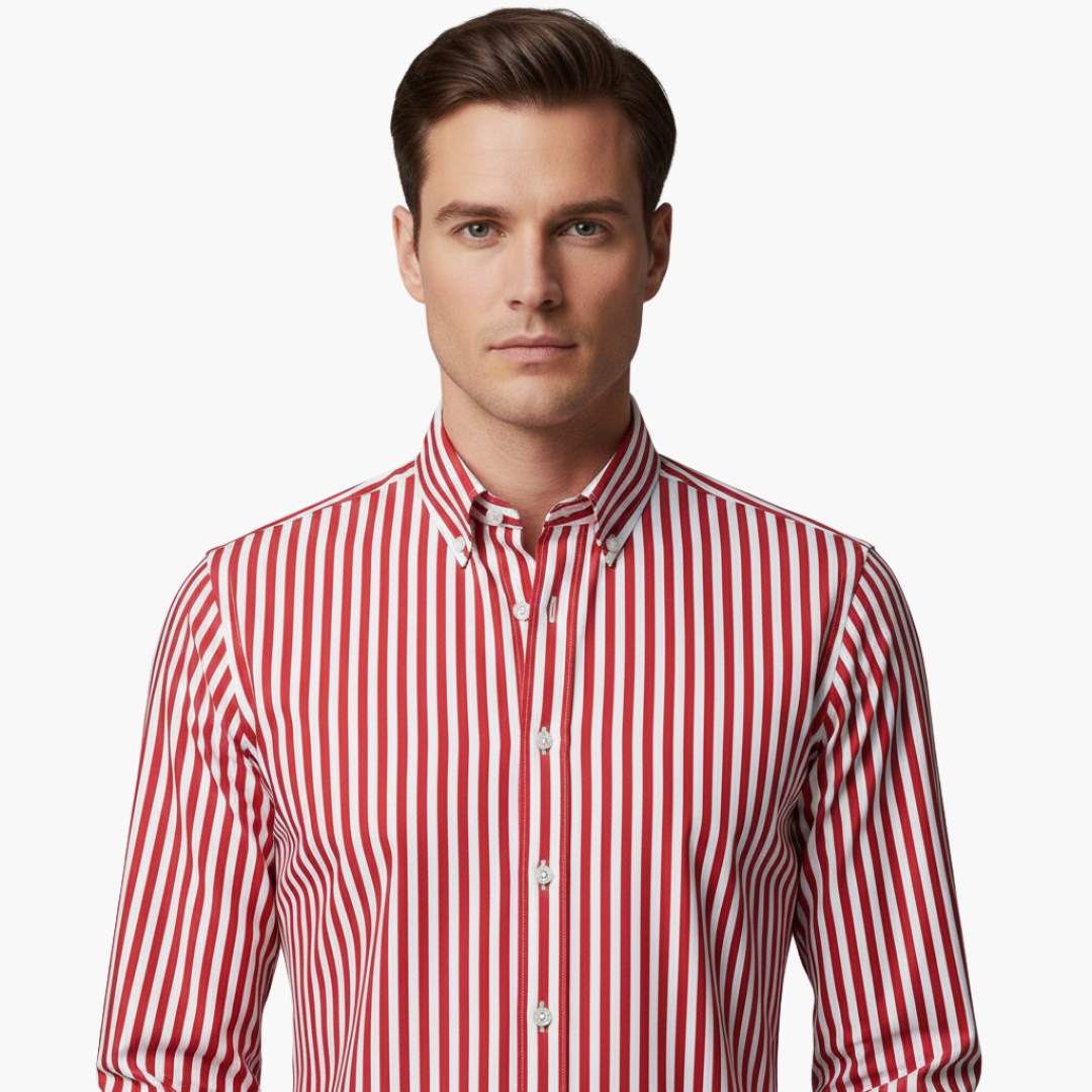 William | Men's Striped Button Down Dress Shirt