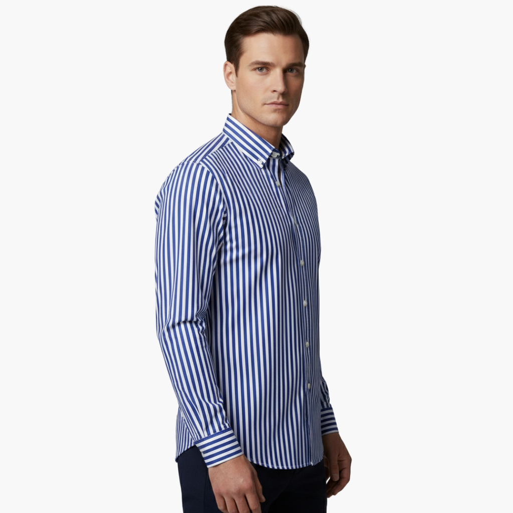 William | Men's Striped Button Down Dress Shirt