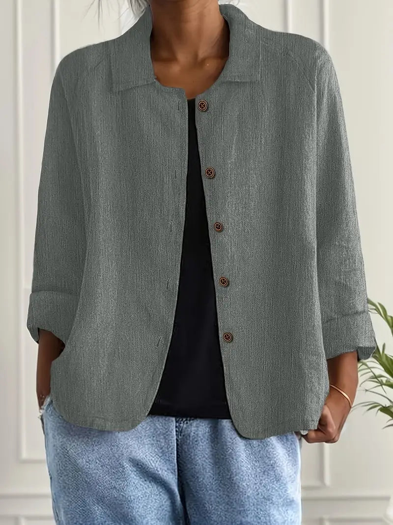 Winona | Women's Long Sleeve Button Front Collared Jacket