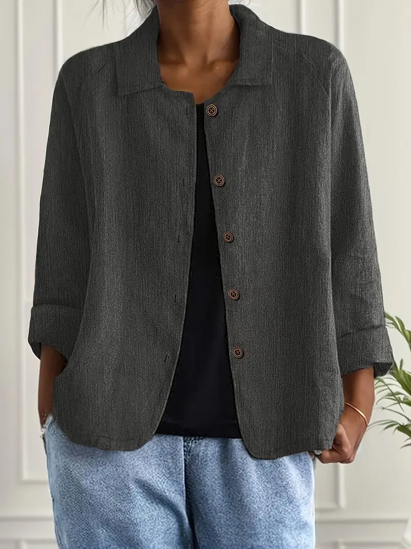 Winona | Women's Long Sleeve Button Front Collared Jacket