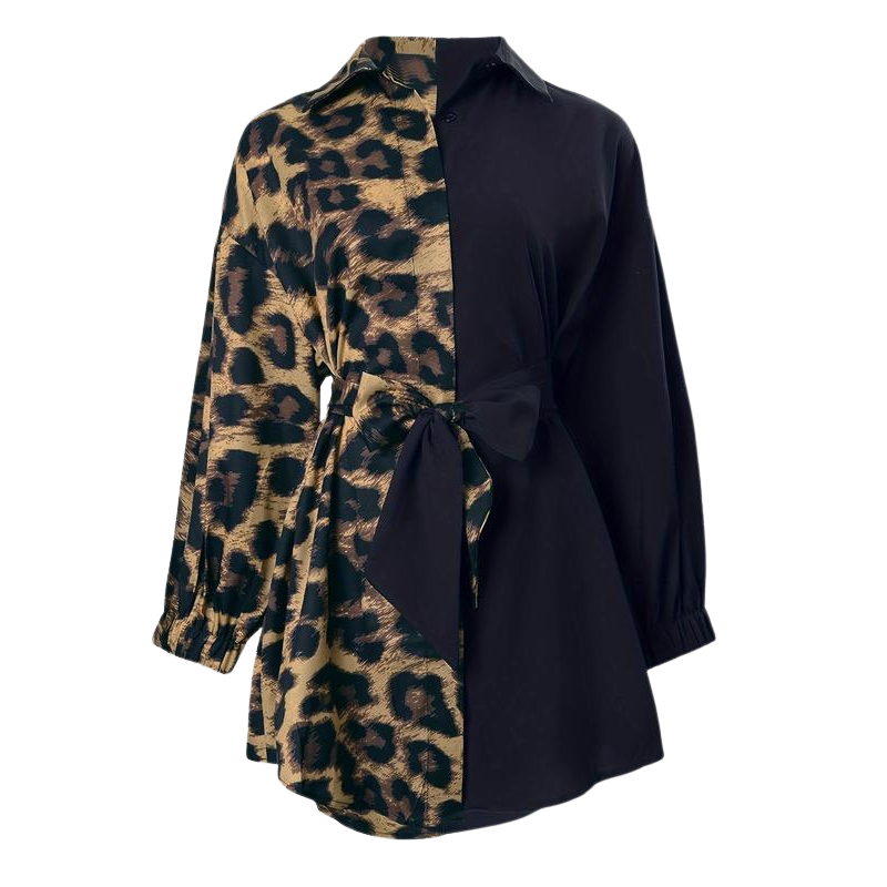 Women's Asymmetrical Split Button Dress