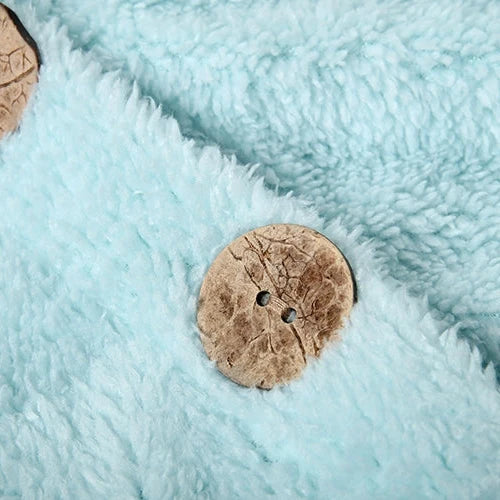Women's Button-Front Fleece Hoodie with Side Pockets