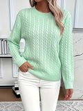 Women's Cable Knit Crewneck Sweater