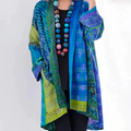 Women's Boho Print Duster-Length Open Cardigan