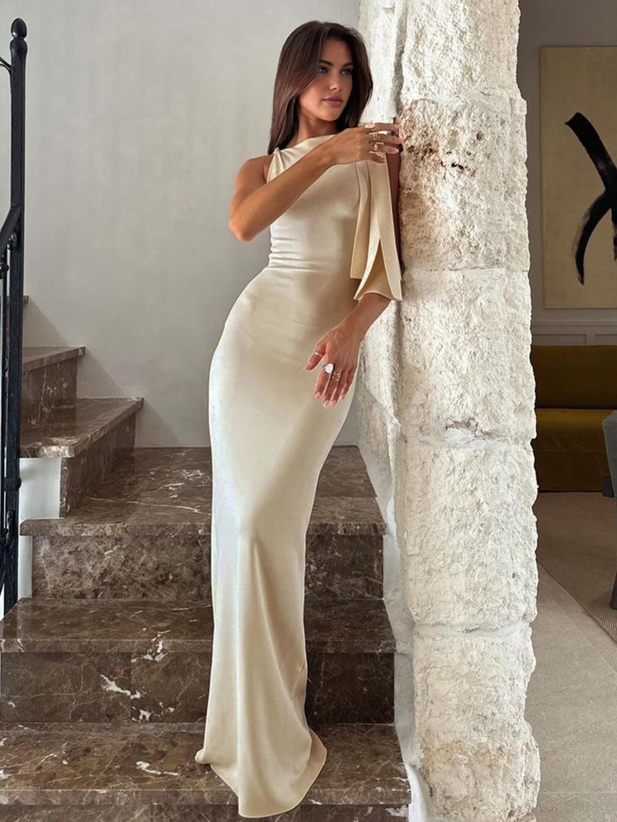 Women's Elegant Flowing Maxi Dress