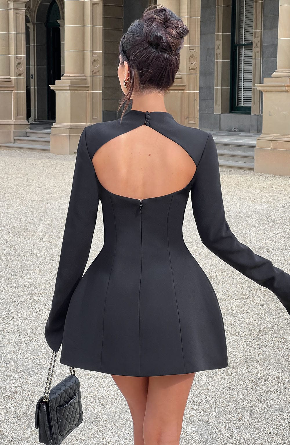 Women's High Neck Mini Dress