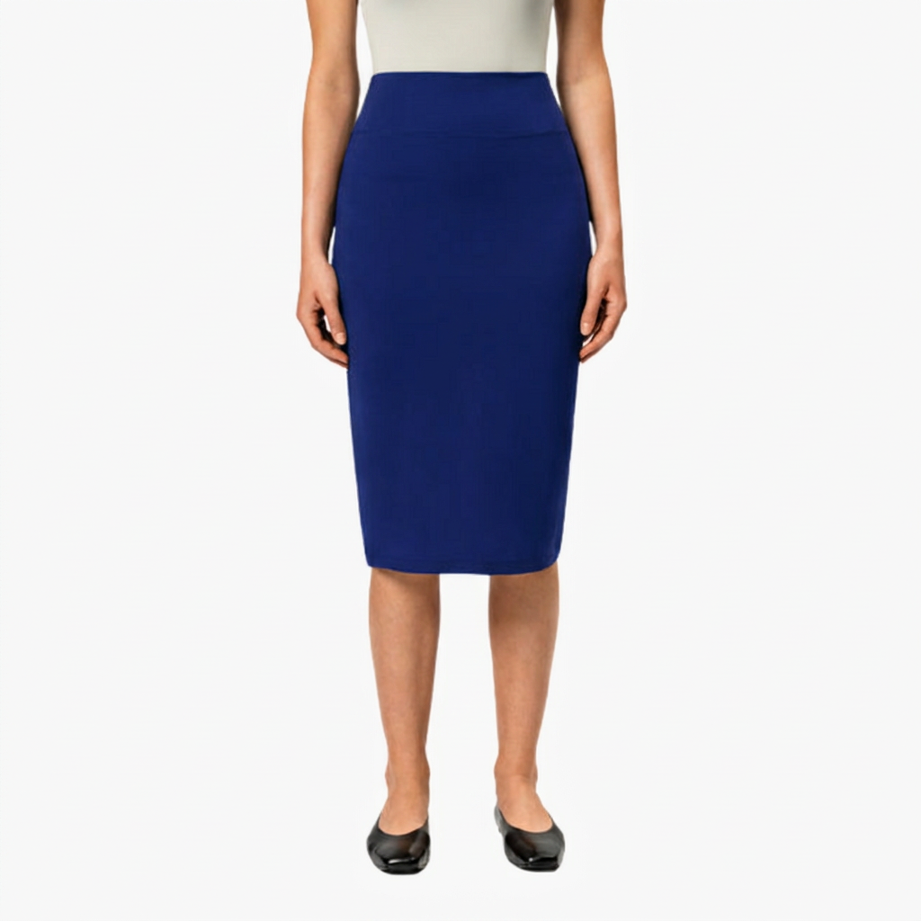Women's High Waisted Fitted Midi Pencil Skirt