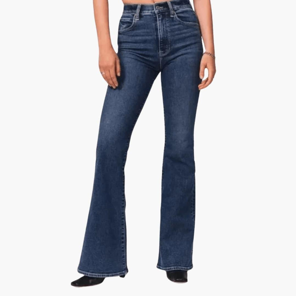 Women's High-Waisted Full-Length Bootcut Jeans
