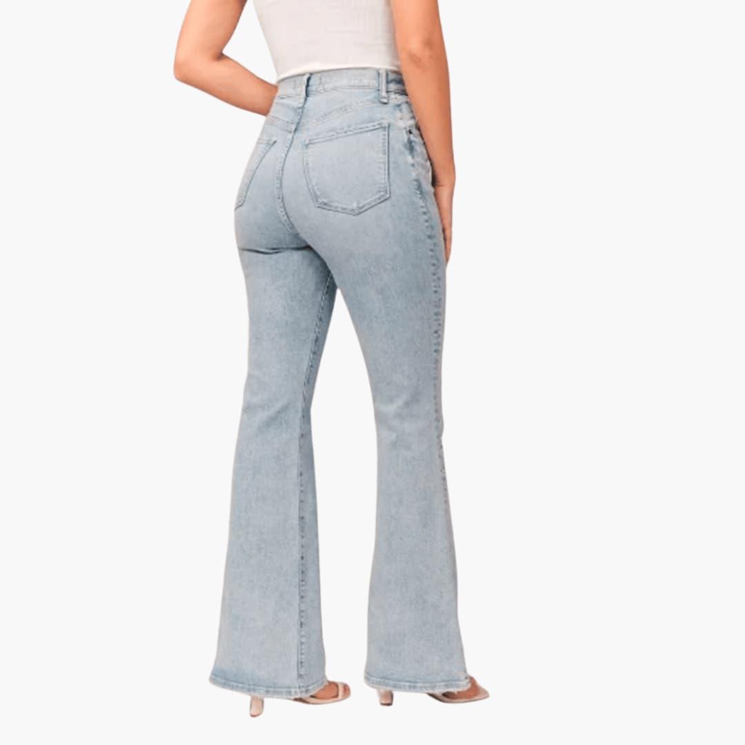 Women's High-Waisted Full-Length Bootcut Jeans