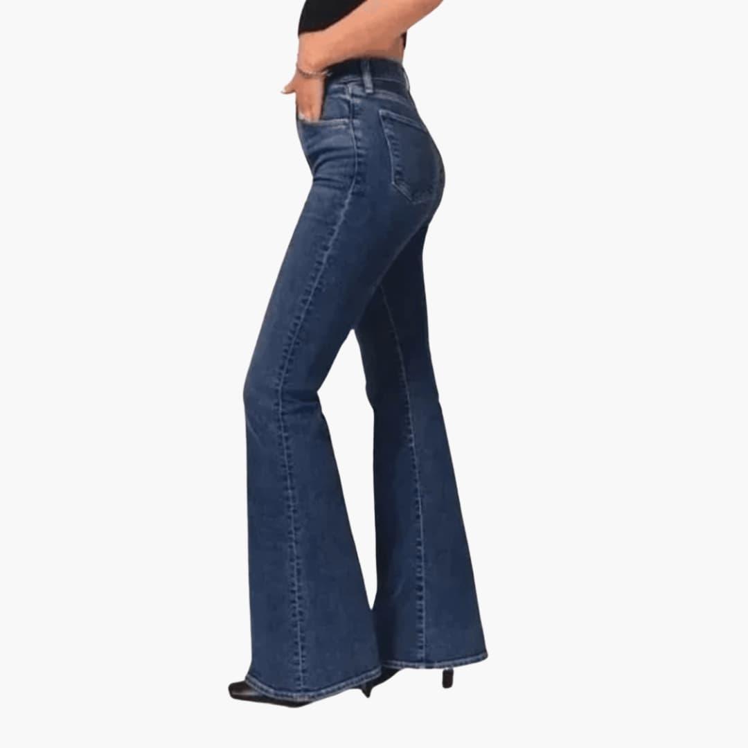 Women's High-Waisted Full-Length Bootcut Jeans