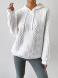 Women's Hooded Cable Knit Sweater