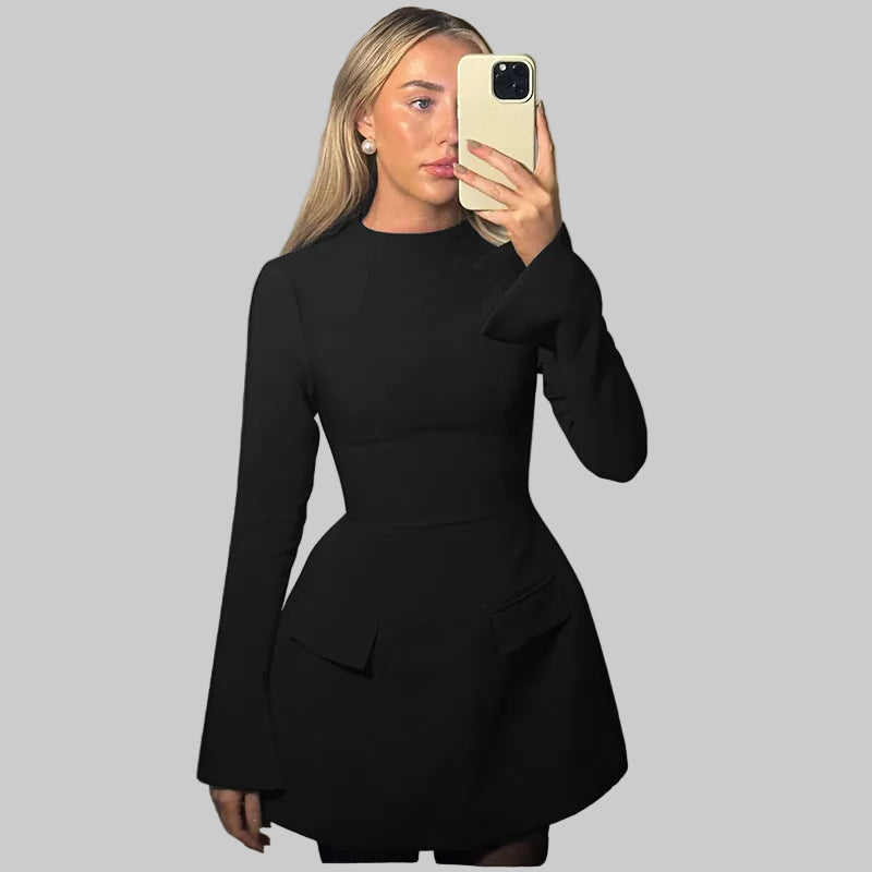 Women's Long-Sleeve Short Dress