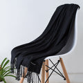 Women's Long Fringed Cashmere-Feel Wrap Scarf Shawl