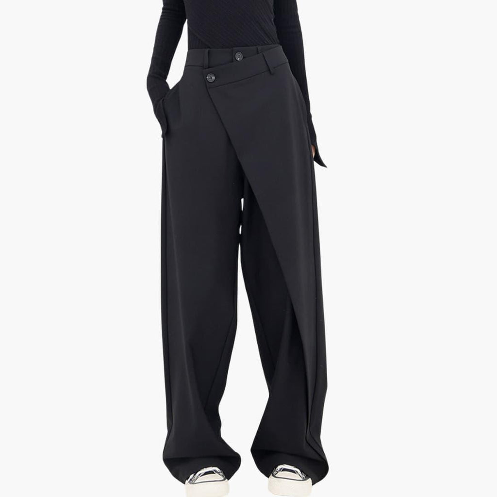 Women's Asymmetric Wrap Front Loose Wide Leg Pants