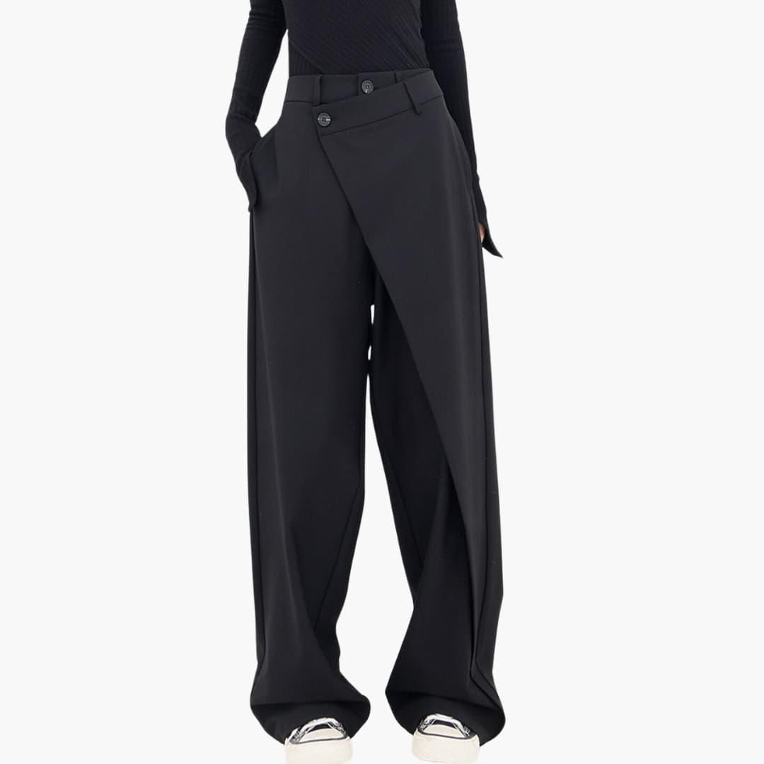 Women's Asymmetric Wrap Front Loose Wide Leg Pants