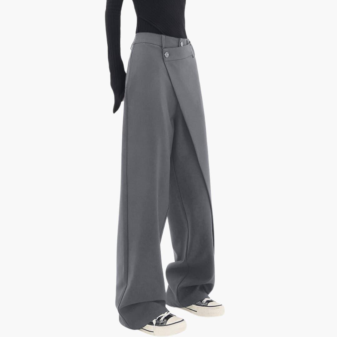 Women's Asymmetric Wrap Front Loose Wide Leg Pants