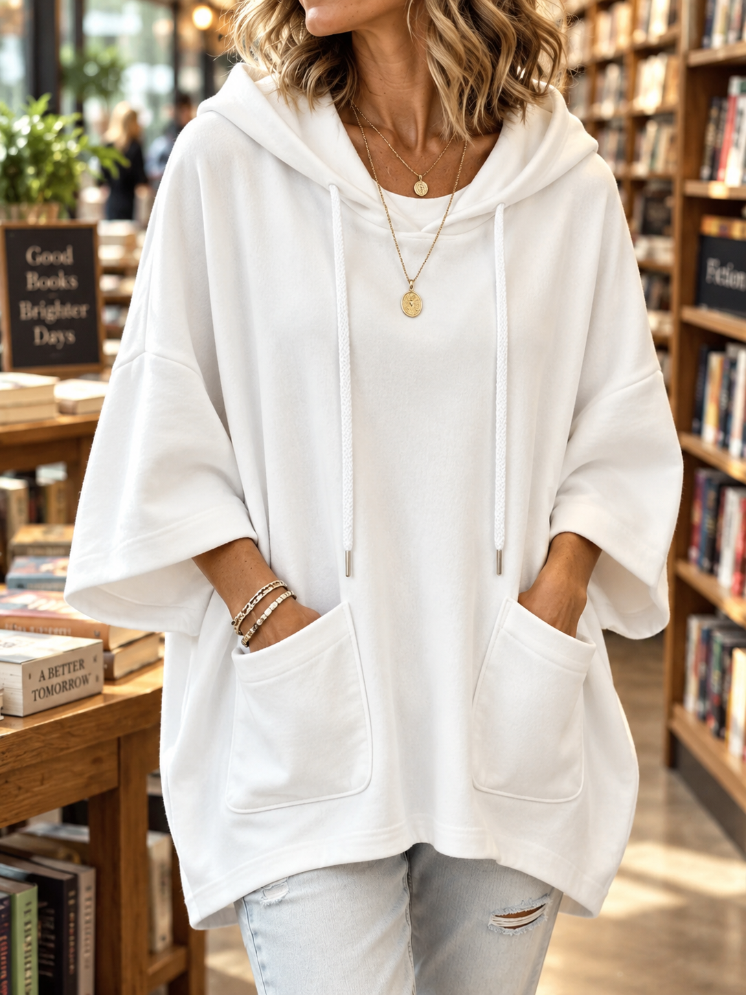 Women's Oversized Drawstring Hoodie