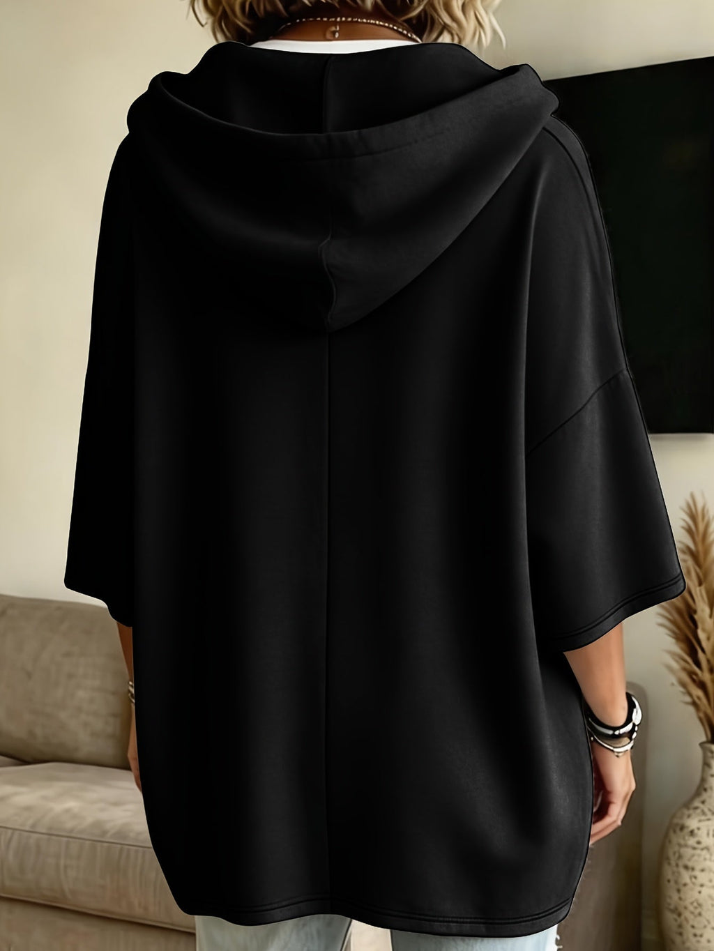 Women's Oversized Drawstring Hoodie