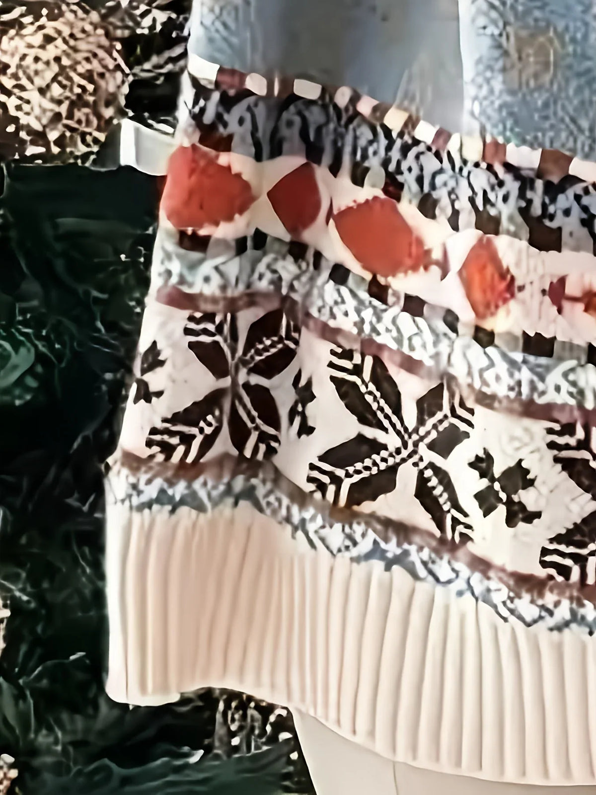 Women's Fair Isle Reindeer Christmas Sweater Oversized
