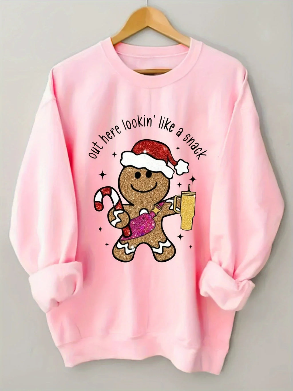 Women's Gingerbread Ugly Christmas Sweater Oversized