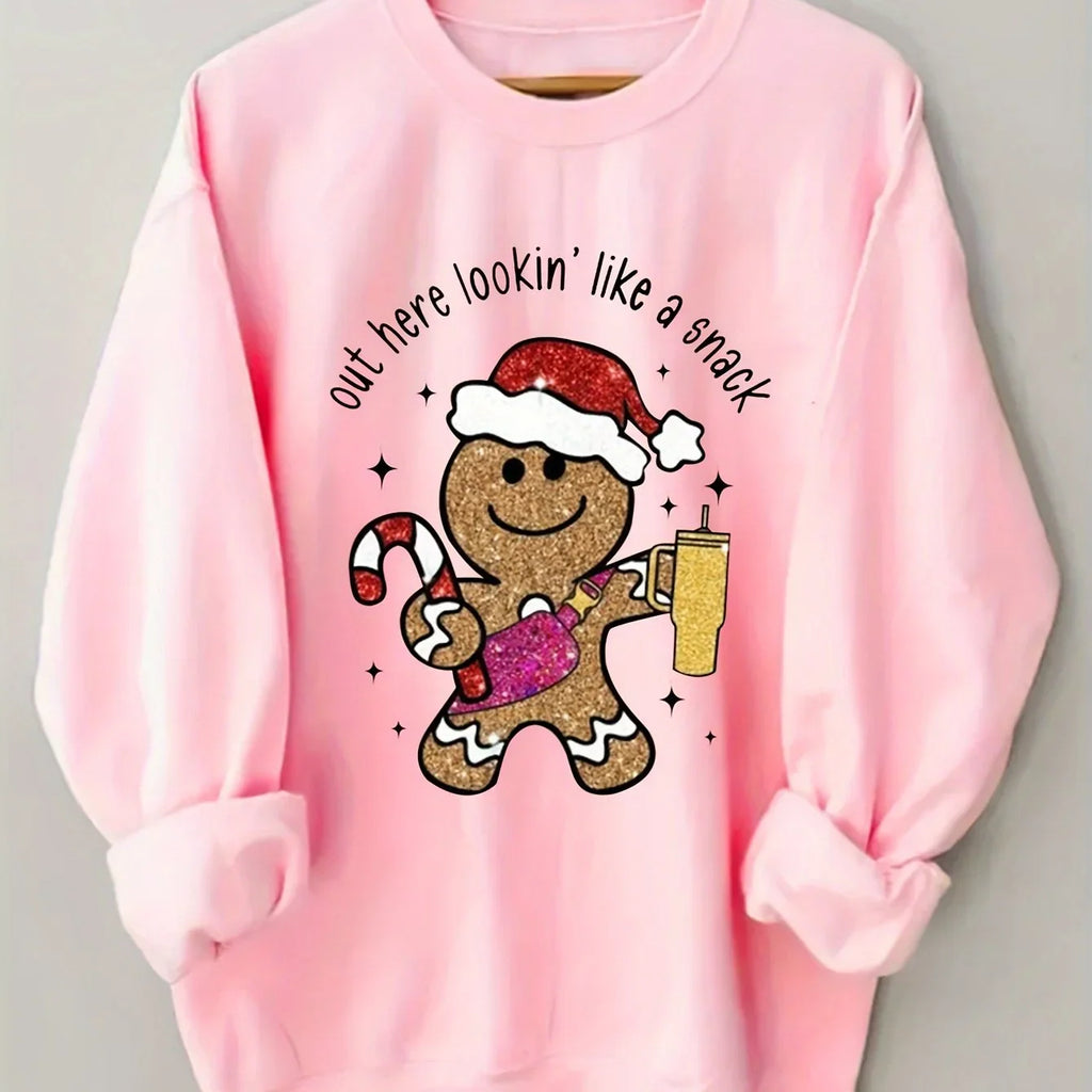 Women's Gingerbread Ugly Christmas Sweater Oversized