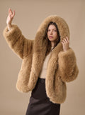 Women's Oversized Hooded Faux Fur Coat