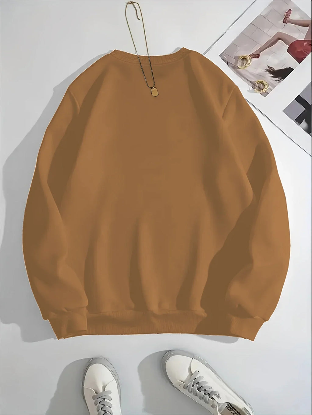 Women's Leopard Christmas Tree Sweater Crew Neck