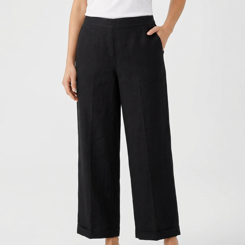 Women's Relaxed Straight-Leg Pull-On Pants