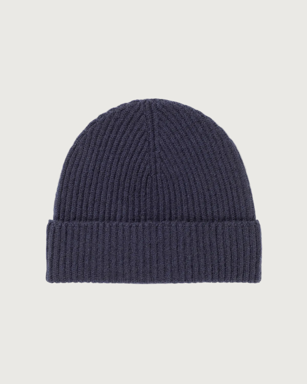 Women's Ribbed Knit Beanie in Navy