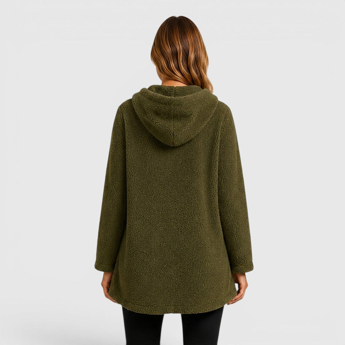Women's Textured Patch-Pocket Pullover Hoodie