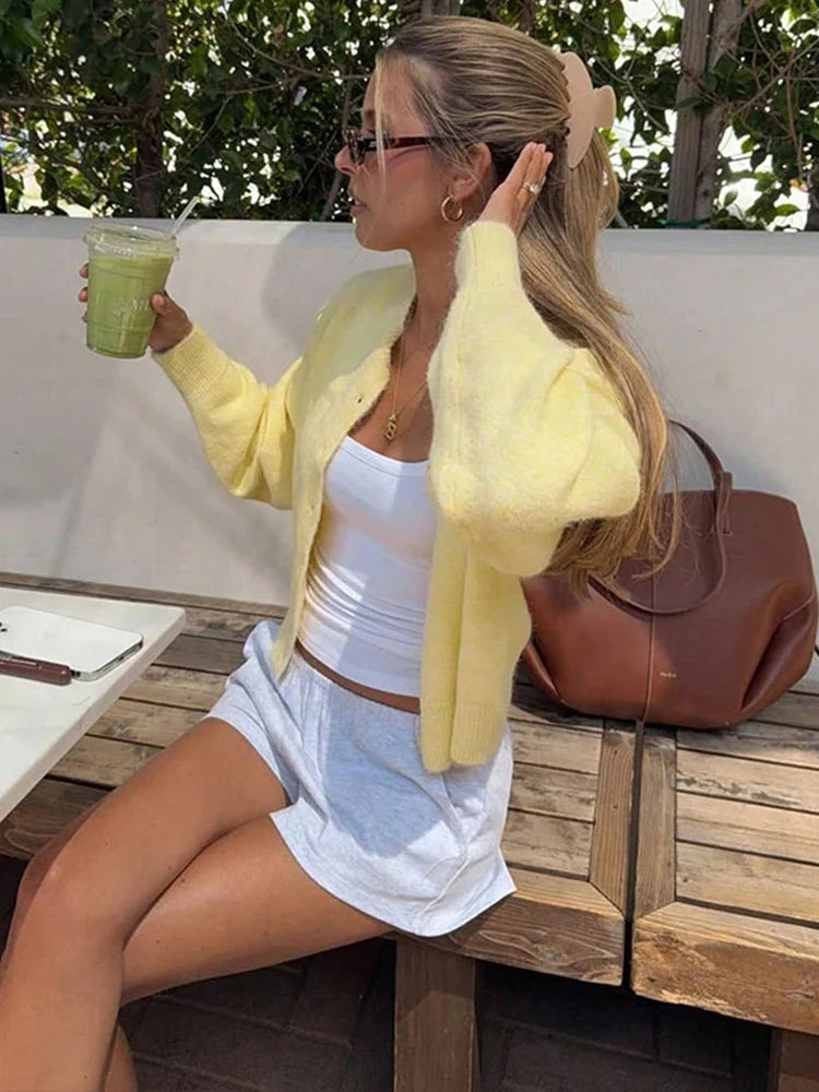 Women's V-Neck Button-Front Cardigan