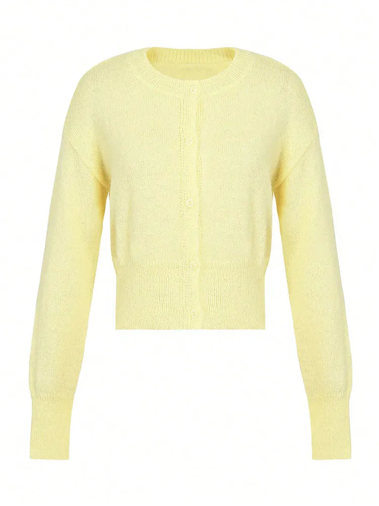 Women's V-Neck Button-Front Cardigan