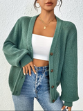 Women's V-Neck Button-Front Knit Cardigan