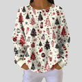 Women's Christmas Tree Waffle Knit Sweater